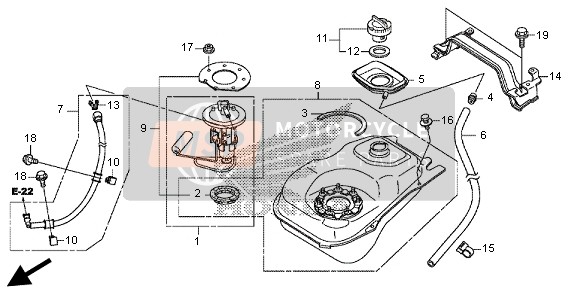 Honda SH300R 2013 Réservoir d'essence pour un 2013 Honda SH300R